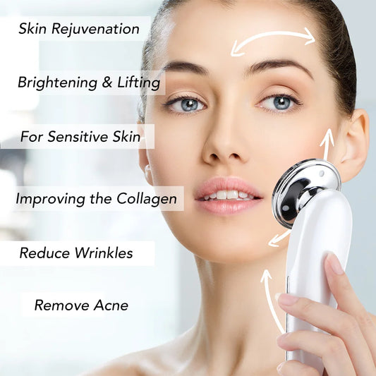 7-in-1 Face Lift Device: RF Microcurrent & LED Facial Massager